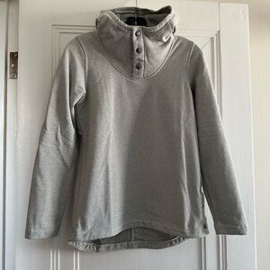 The North Face Women’s Heather Gray 1/4-Snap Hooded Pullover - XS